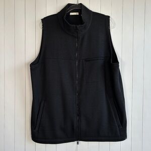 Tasc men size XXL Legendary Fleece Vest black organic cotton bamboo zip up NEW